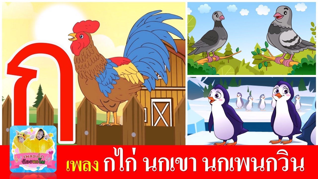 เพลงเด็กในตำนาน กไก่ นกเขา นกเพนกวิน | กเอ๋ยกไก่ ดั้งเดิม | นกเขาบินข้ามเขา | นกเพนกวิน