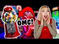 OMG GIANT GUMBALL MACHINE WIN AT THE ARCADE!