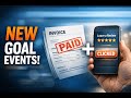 Invoice Paid, Review Request Clicked: New Goal Events