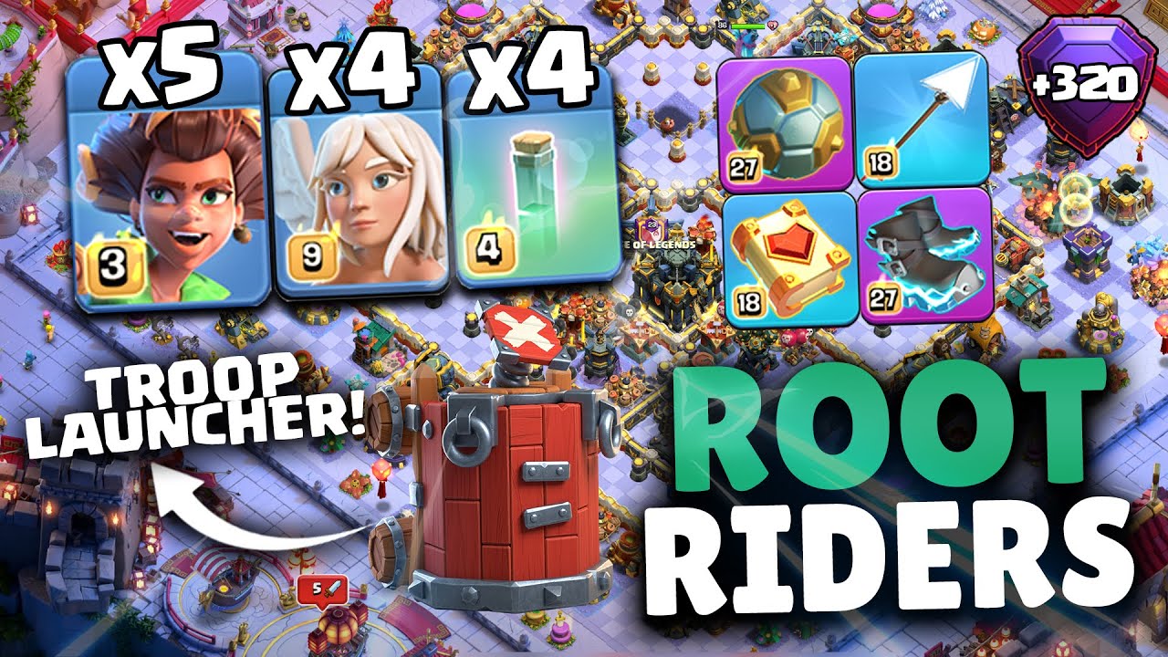 +320 | NEW Root Rider Valkyrie Spam Attack Strategy TH17 | Legend ...