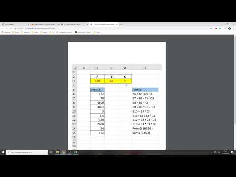 Video: Jak Vytvořit Vzorce V Aplikaci Excel