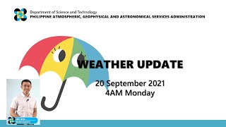 Public Weather Forecast Issued at 4:00 AM September 20, 2021