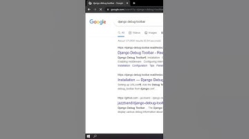 Django debug tool bar quick fix