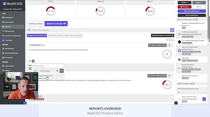 Reporting Overview | RealCISO vCISO Platform