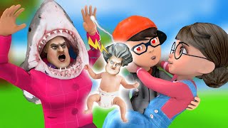 Scary Teacher Baby 3D VS subway surfers - Nick  and Tani Search for Baby animation Game | ICEAni