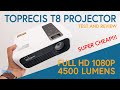 TOPRECIS T8 Projector Review - FULL HD 1080P - 4500 Lumens - BEST BUDGET PROJECTOR?