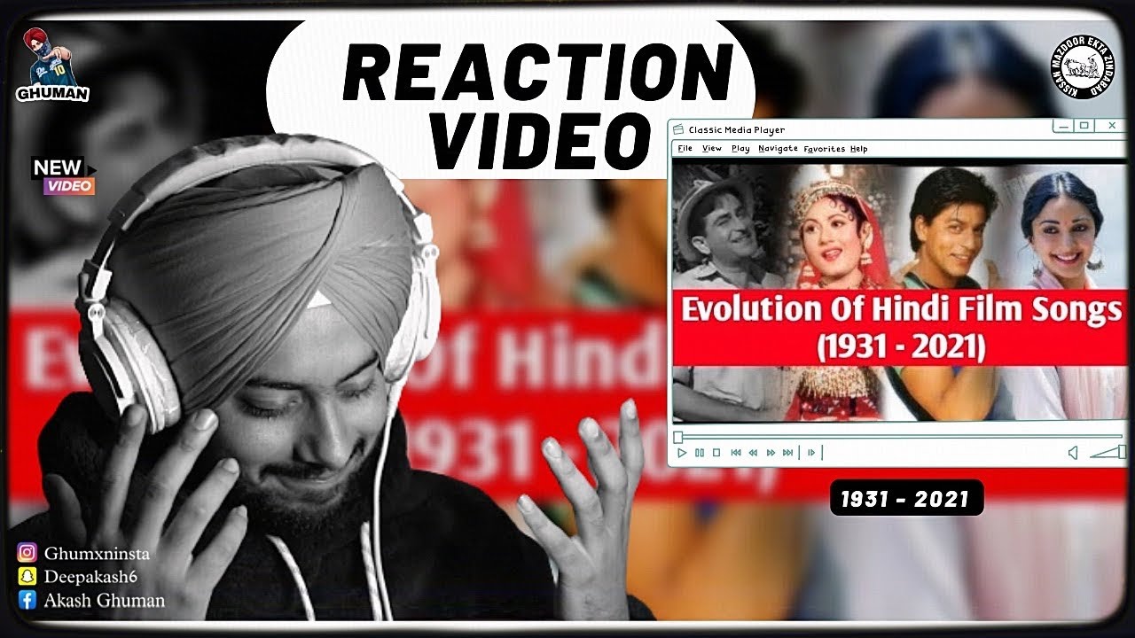 Reaction on Evolution of Hindi Songs (1931 - 2021) | Most Popular Song Each Year