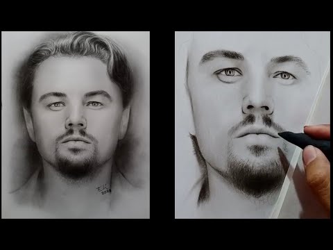 Drawing Leonardo DiCaprio | charcoal drawing