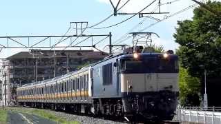 EF64-1032牽引南武線E233系8000番台ナハN1編成甲種輸送配9772レ 高崎線行田駅通過