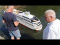 AIDAcara Kreuzfahrtschiff RC Modellschiff RC Boot 1:50 bei der ersten Fahrt.