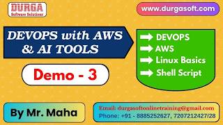DEVOPS with AWS & AI TOOLS tutorials || Demo - 3 || by Mr. Maha On 07-03-2026 @6AM (IST)