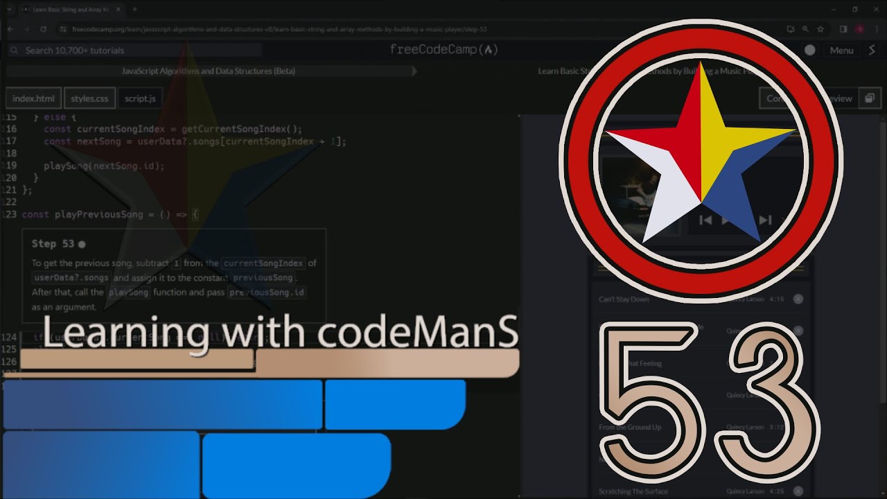 Learn Basic String and Array Methods by Building a Music Player - Step ...