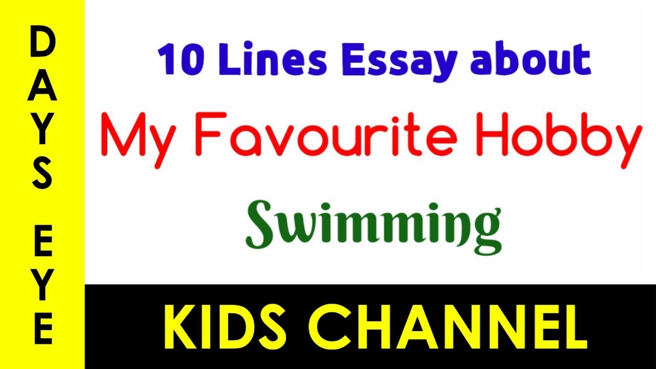 my favourite hobby swimming essay