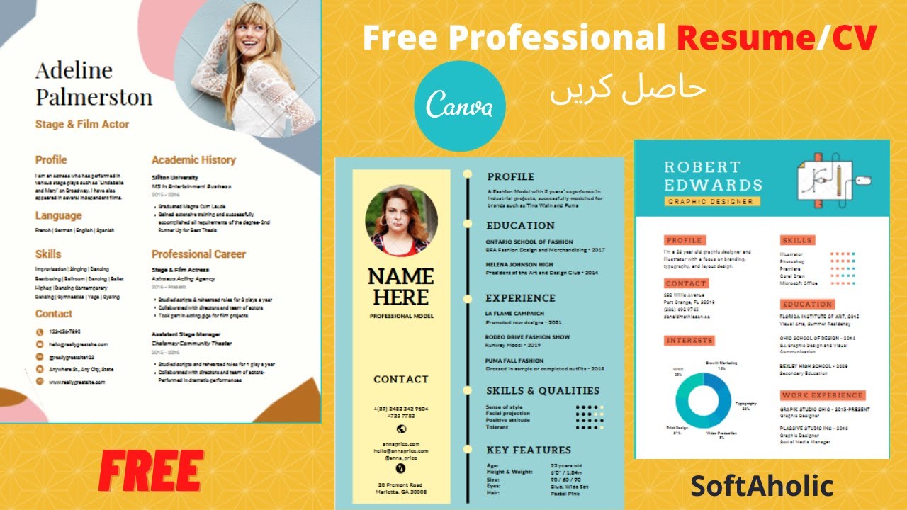 How to Create professional CV/Resume for Free | Canva Resume Tutorial - YouTube