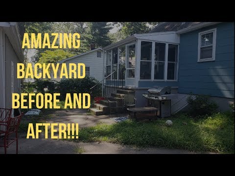 Small Backyard Landscaping Makeover - Landscaping Transformation Time Lapse with Before and After!