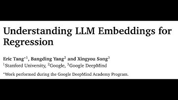 [QA] Understanding LLM Embeddings for Regression
