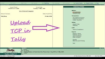 How to Add TCP in Tally erp9