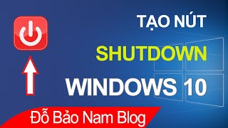 How to create a SHUTDOWN button on Windows 10 (8,7,XP) to help shut down the computer extremely q... screenshot 5