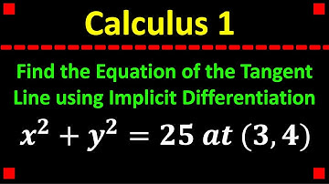Equation of the Tangent Line - Impliciti Differentation