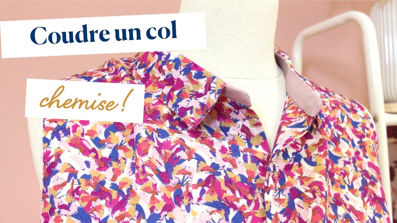 Coudre un col chemise - YouTube