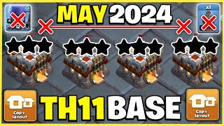 TH11 MOST POWERFUL BASE LINK 2024, TH11 WAR BASE LINK 2024, TH11 ANTI 2 STAR BASE CLASH OF CLANS