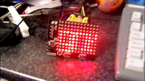 Hello world on an Atmega8 on an atmel8 ping pong board