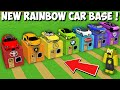 New RAINBOW SUPERCARS HOUSE in Minecraft ! VEHICLE BASE !