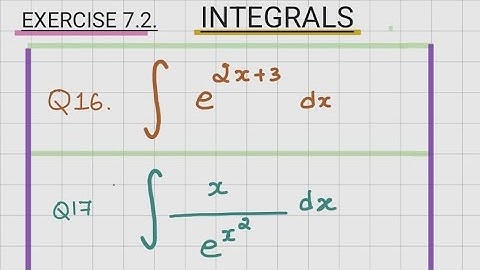 class 12 | Maths | Integrals | Exercise 7.2 | Find the integral | substitution method l Q16,Q17