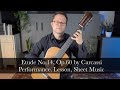 Etude no14 op60 by carcassi and lesson for classical guitar