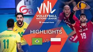 🇧🇷 BRA vs. 🇵🇱 POL - Highlights Week 2 | Men's VNL 2022