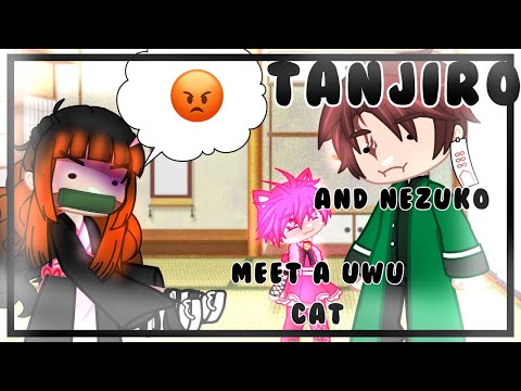 Nezuko And Tanjiro Meet a UwU Cat|Demon Slayer//Gacha Club