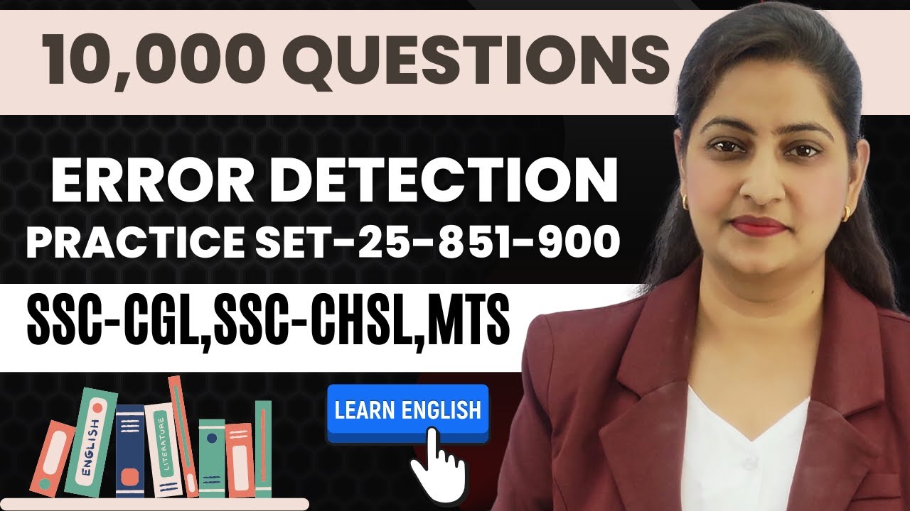 SSC-CGL 2023 10,000 questions-ERROR DETECTION | कुबेर का खजाना |English ...