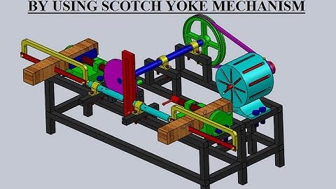 MECHANICAL PROJECT- Double Hacksaw Cutting Machine Scotch Yoke Mechanism Project.