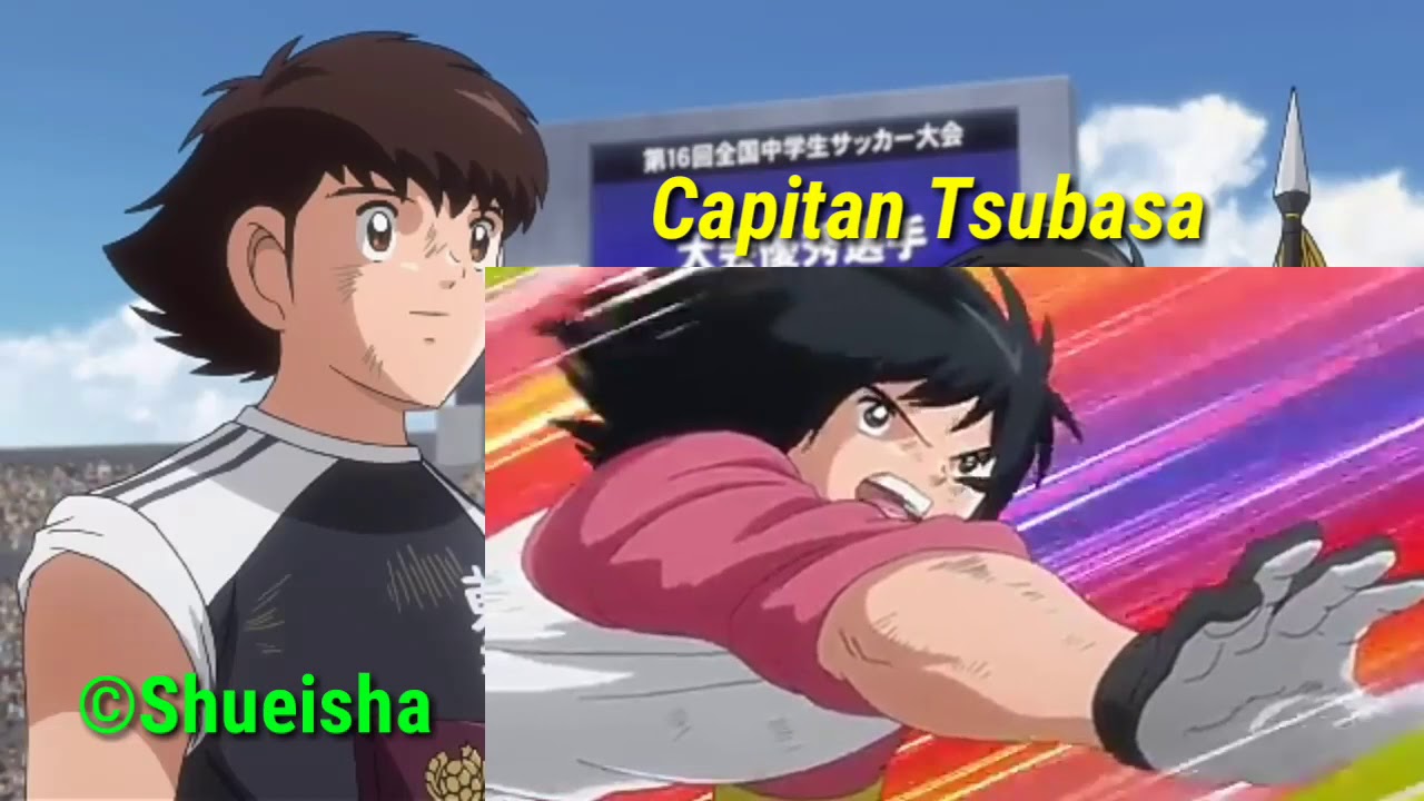 Tsubasa hace el Tiro con Efecto Milagroso Capitan Tsubasa