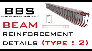 BBS (Bar Bending Schedule) | Beam Reinforcement | Type 2