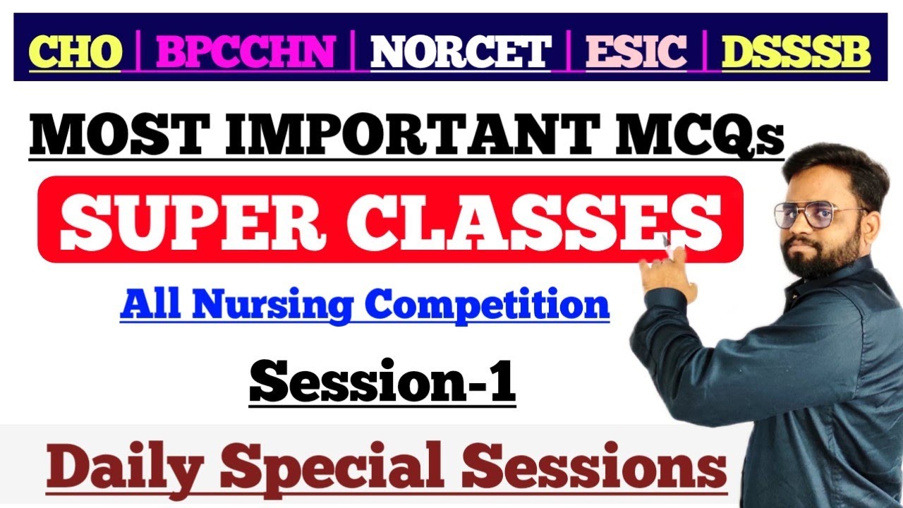 CHO BPCCHN | Most Important MCQs | AIIMS NORCET | ESIC | DSSSB | NHM CHO Super MCQs 