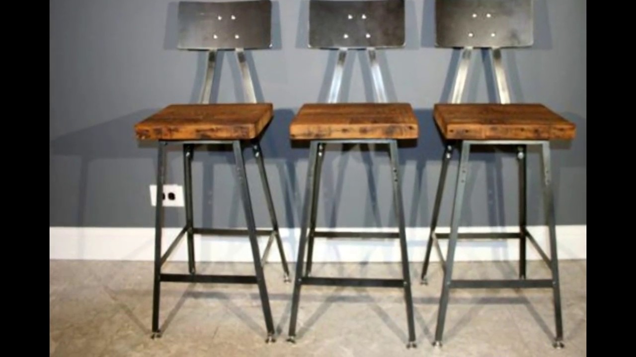 Remarkable Industrial Bar Stools With Backs Ideas