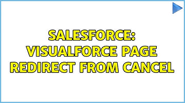 Salesforce: Visualforce Page Redirect from Cancel
