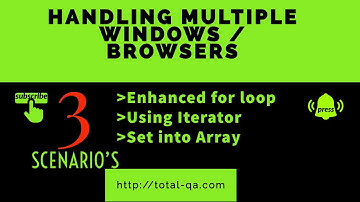Handling multiple windows |tabs| browsers|Selenium WebDriver |Clear Explanation | Real time examples