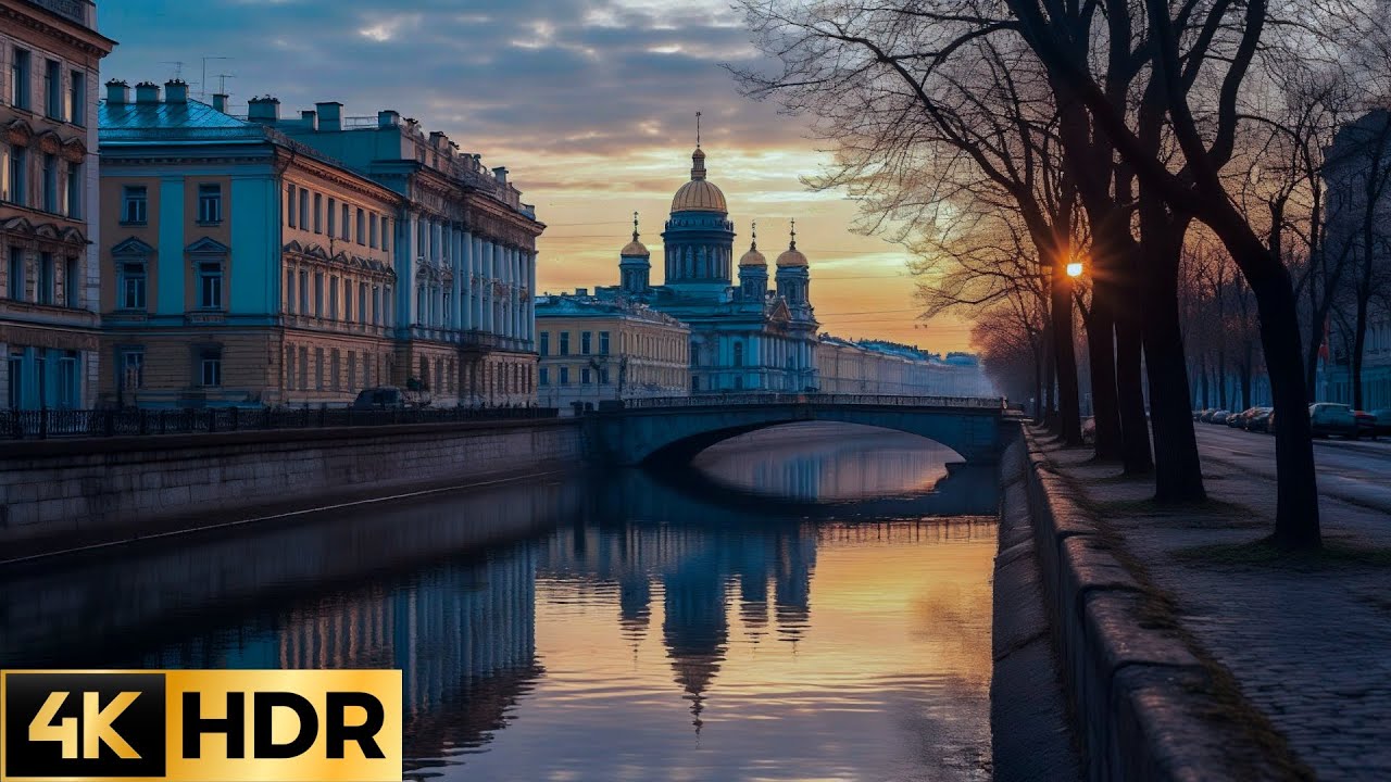 🇷🇺 4K HDR Autumn vibes: SAINT PETERSBURG city walk in November.
