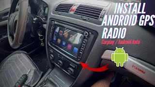 ANDROID GPS RADIO SKODA OCTAVIA 2, APPLE CARPLAY / ANDROID AUTO INSTALL, ANDROID 12