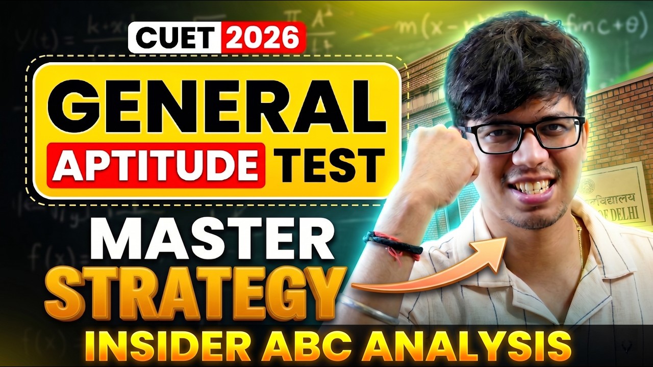 CUET 2026 GAT MASTER STRATEGY🔥*INSIDER* Score 90%+ in General Aptitude ...