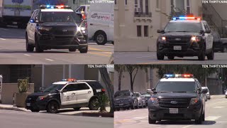 LAPD UNITS RESPONDING CODE 3 TO A BACKUP
