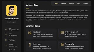 Portfolio Website HTML CSS | Personal Portfolio Website Using HTML, CSS & JavaScript
