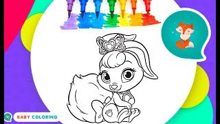 Coloring pages bunny 🐰 princess with a crown! 👑 Very beautiful coloring ❤️ for girls!