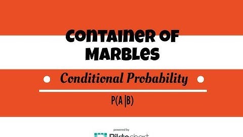 Conditional probabilities with a container of marbles