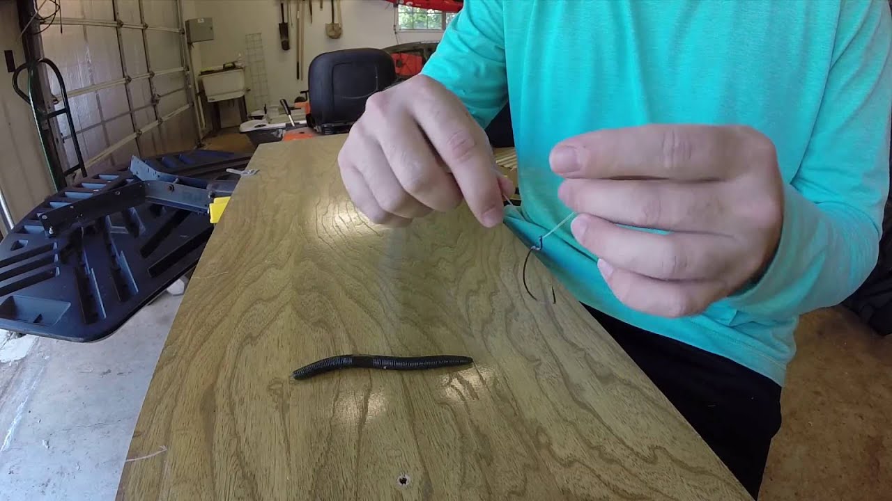 Texas Rigged Senko on 3/0 Hook with Palomar Knot YouTube