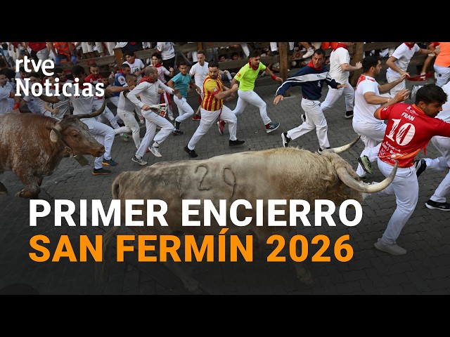 SAN FERMÍN 2026 | ASI ha sido el PRIMER ENCIERRO: RÁPIDO y con CINCO HERIDOS | RTVE Noticias