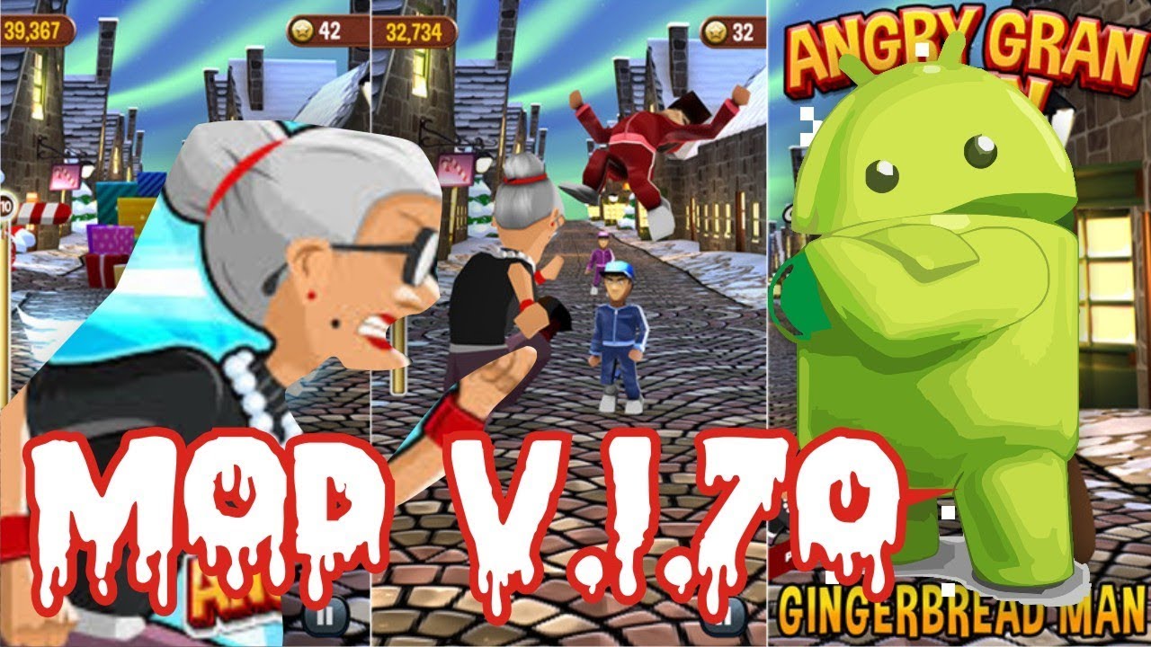 Angry Gran Run MOD APK 1.70 Unlimited Coins, Life ANDROID
