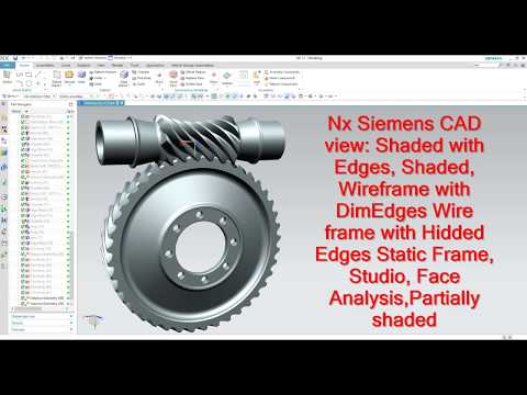 Nx Siemens Shaded With Edges Wire Frame Dim Edges Static Frame Studio Face Analysis Partially Shaded Youtube